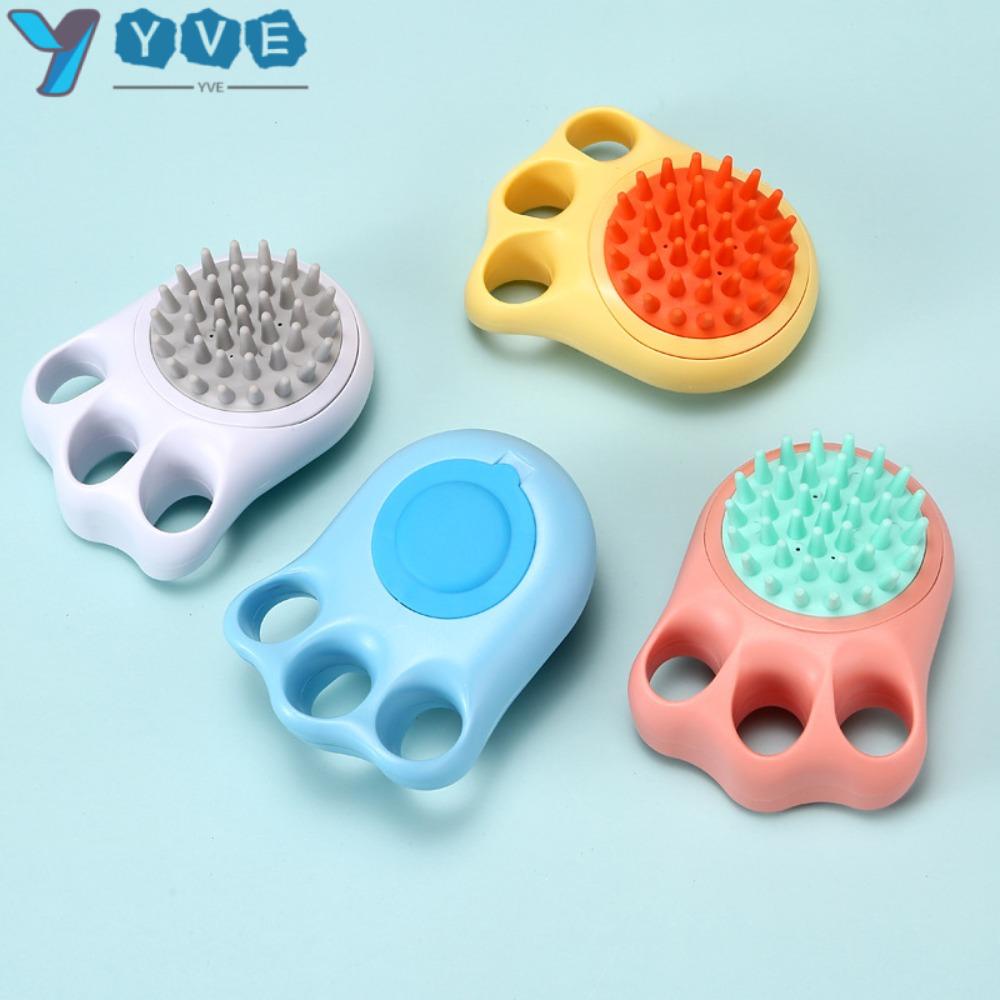 YVE Bàn Chải Tắm Bằng Silicone Mềm Mại Cho Thú Cưng