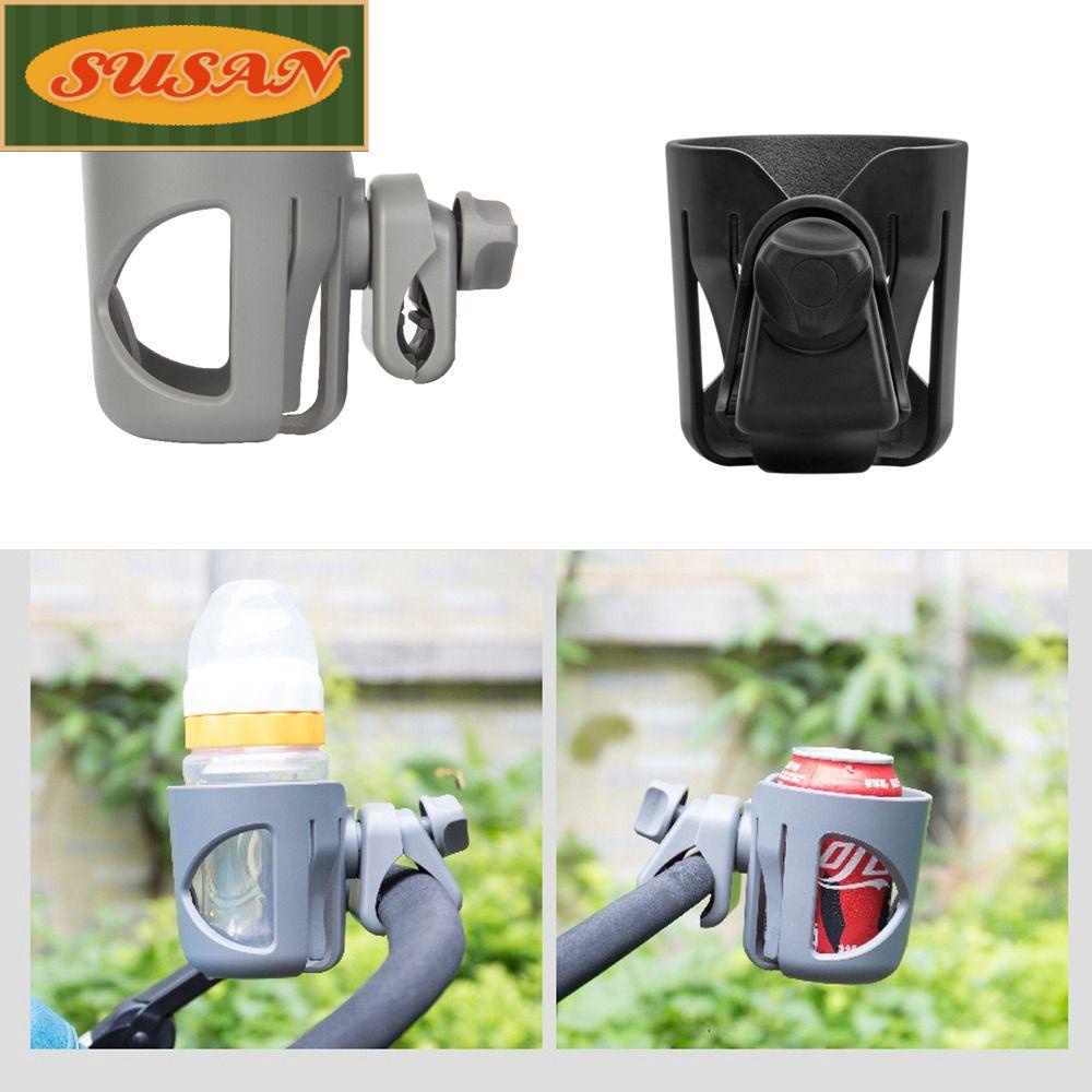 Giá Đỡ Cốc Nước Màu Đen Chống Trượt Gắn Xe Đẩy Em Bé