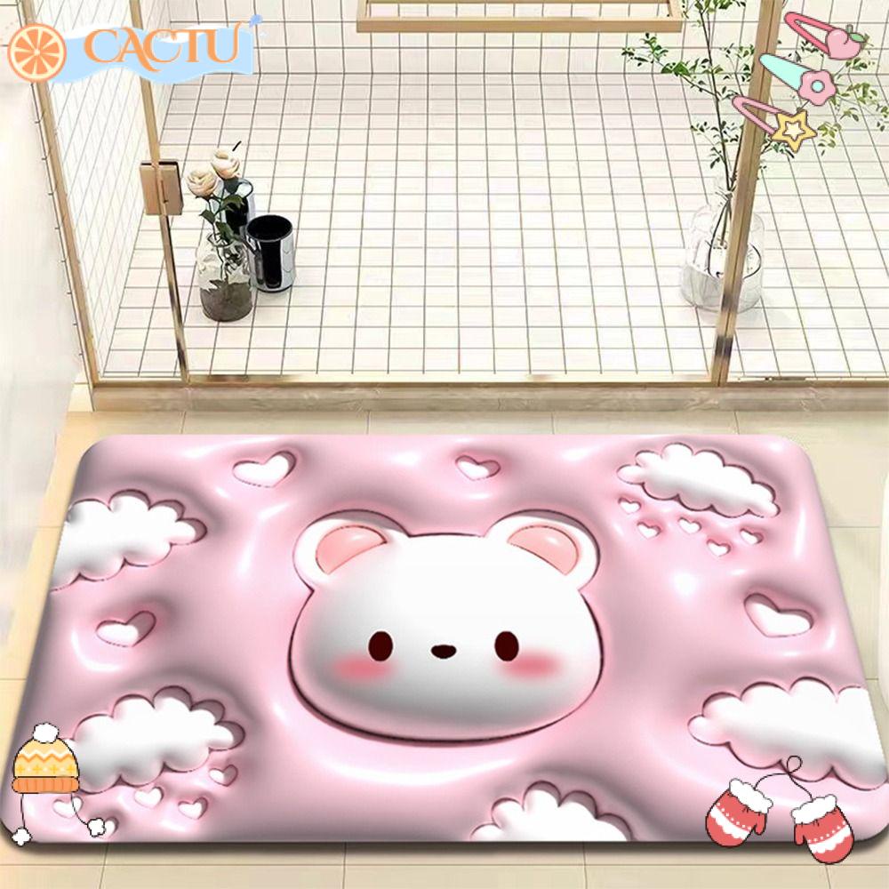 CACTU Thảm Lót Sàn Nhà Tắm / Vệ Sinh Nhanh Khô Trang Trí Nội Thất