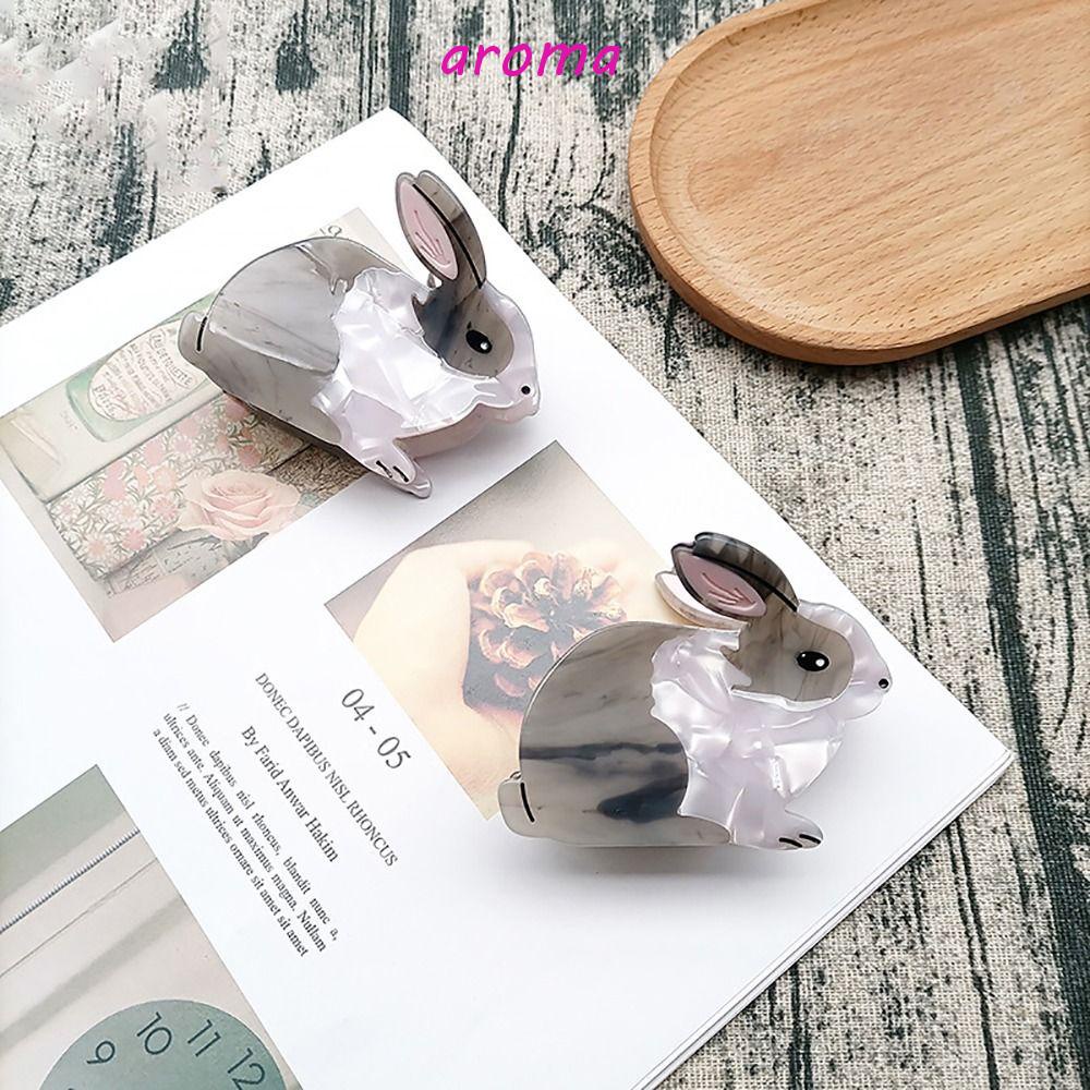 AROMA Kẹp Tóc Đuôi Thỏ Phong Cách Cổ Điển Sáng Tạo Cho Nữ