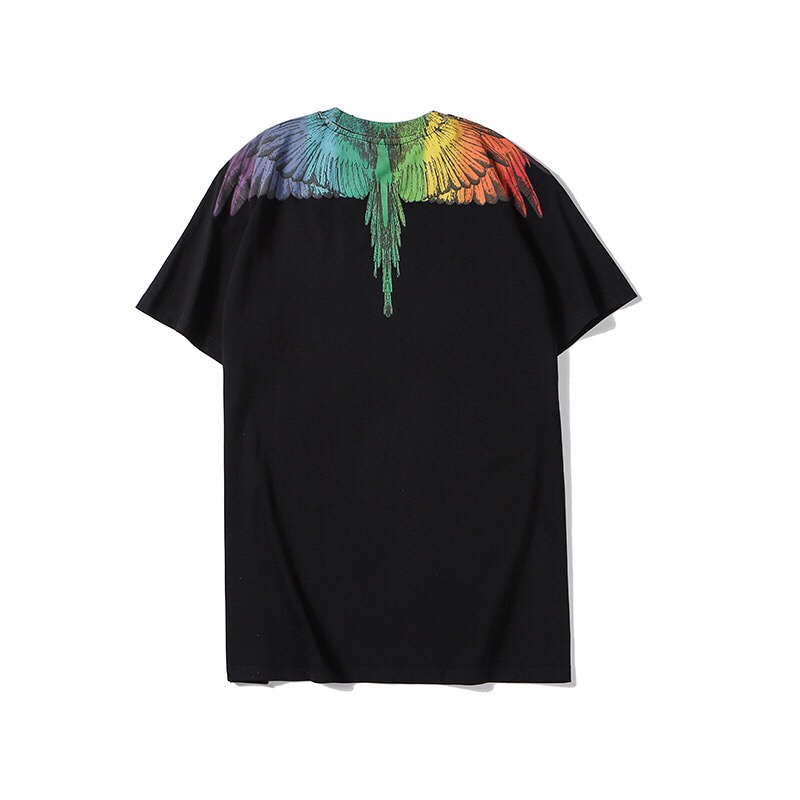 Ma-rc-lo- BEL-ONG Áo Thun Tay Ngắn In Hình Đôi Cánh Nhiều Màu Sắc Thời Trang Xu Hướng Đường Phố Chất Lượng Cao