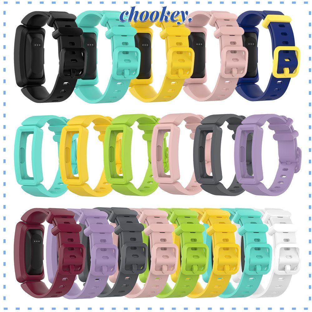 CHOOKEY Dây Đeo Thay Thế Bằng Silicone Mềm Cho Fitbit Ace 2 Inspire HR
