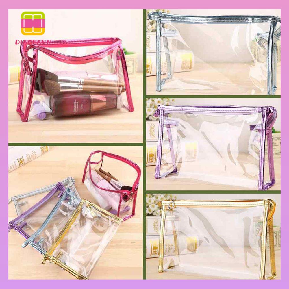DIACHAVN Túi Nhựa PVC Đựng Đồ Trang Điểm Gọn Gàng Thời Trang Cho Nữ