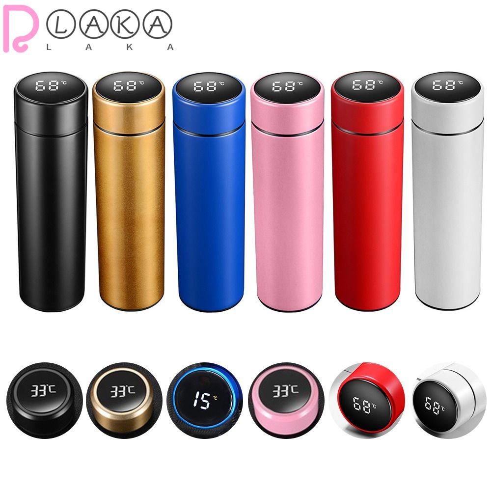 LAKAMIER Bình Nước Thể Thao Thông Minh Cách Nhiệt Có Đèn LED