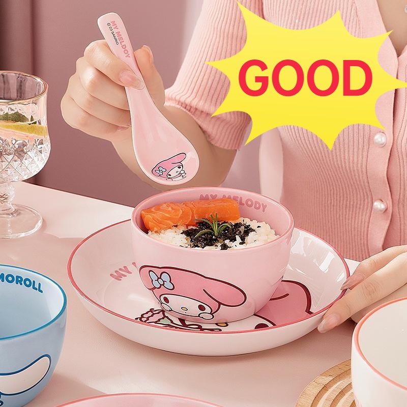 Graby2023  Bát Gốm Sanrio Ăn Cơm Mì Ăn Mì Ăn Cơm Làm Quà Tặng Đơn Giản Dễ Thương Cho Trẻ Em Bán Chạy