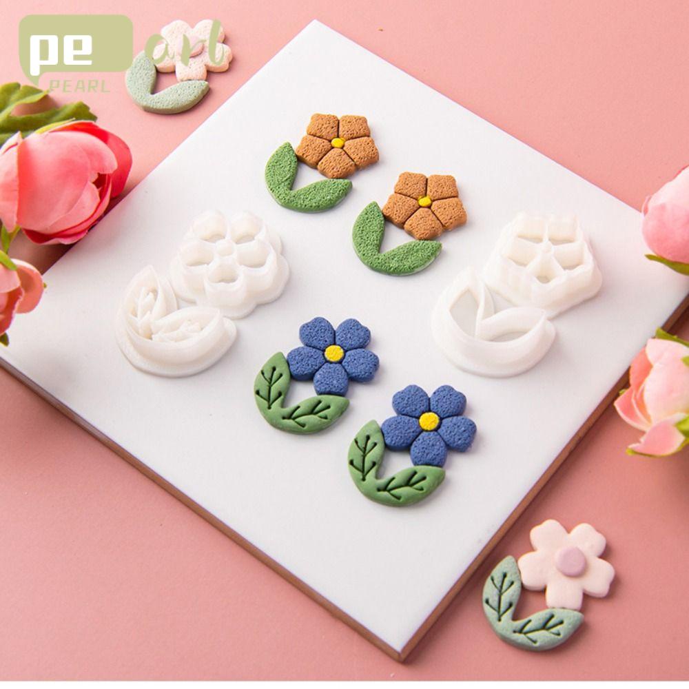 PEARLVN Set 2 Khuôn Cắt Bông Tai Mềm Mại Hình Học Độc Đáo