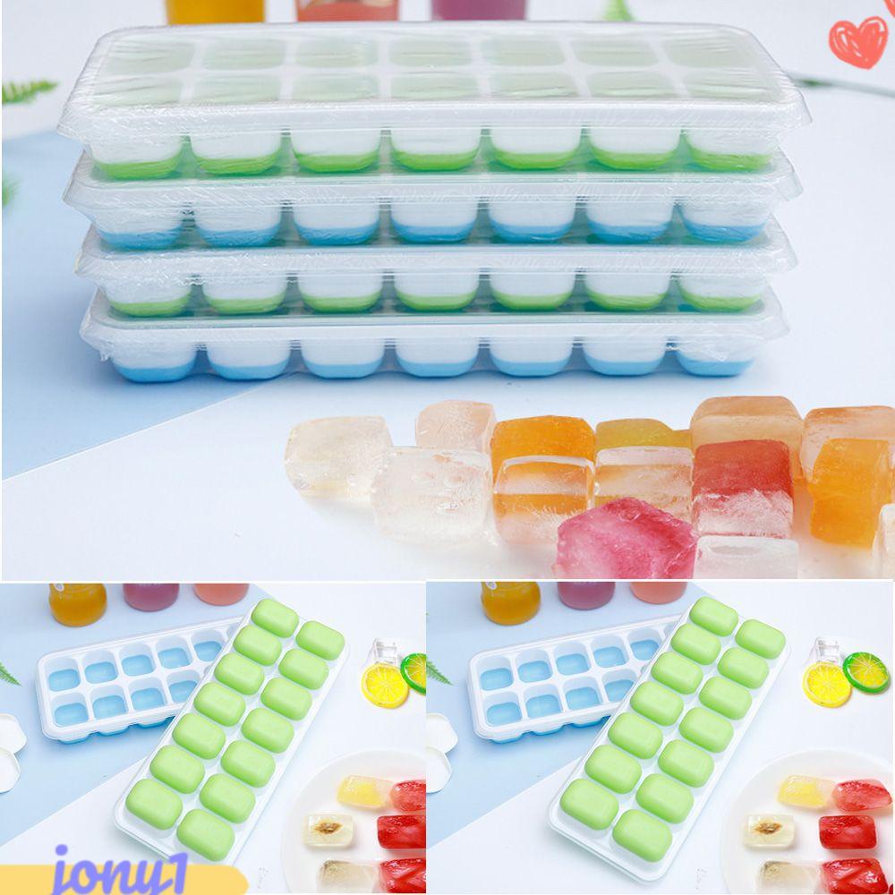 JONYE Khay Làm Đá Viên / Kem 14 Ô Có Nắp Tháo Rời Được Dành Cho Nhà Bếp / Quán Bar