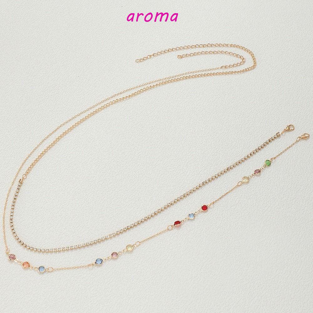 AROMA Dây Xích Đeo Thắt Lưng Bằng Kim Loại Hình Trái Tim Tua Rua Phong Cách Bohemian Thời Trang Mùa