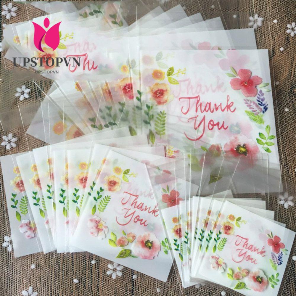 UPSTOPVN Set 100 Túi Đựng Kẹo Tự Dính 4 Kích Cỡ Mới