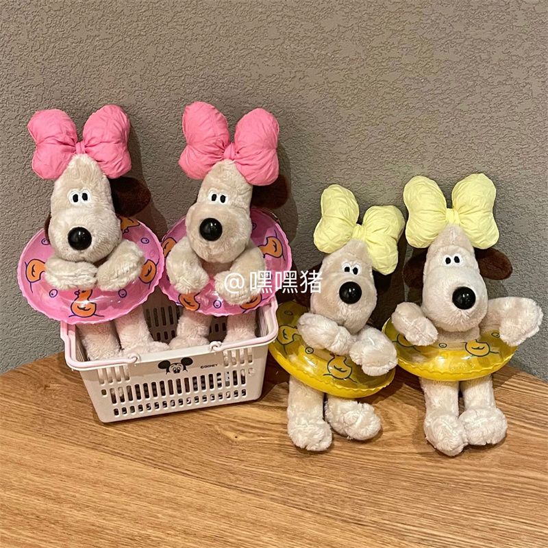 Mặt Dây Chuyền Hình Heo / Chó Bơi Dễ Thương Treo Kính Chiếu Hậu Xe Hơi
