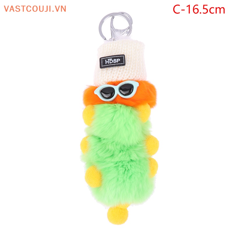 Móc Khóa Hình Sâu Bướm Nhồi Bông Xinh Xắn