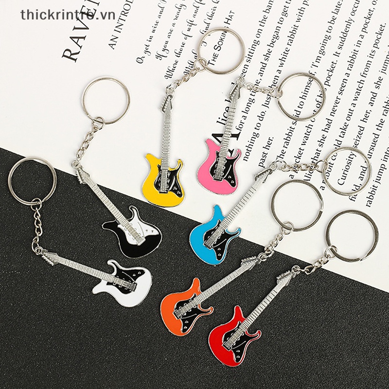 Móc Chìa Khóa Hình Đàn Ghita Phong Cách Harajuku Ngọt Ngào Cho Nữ