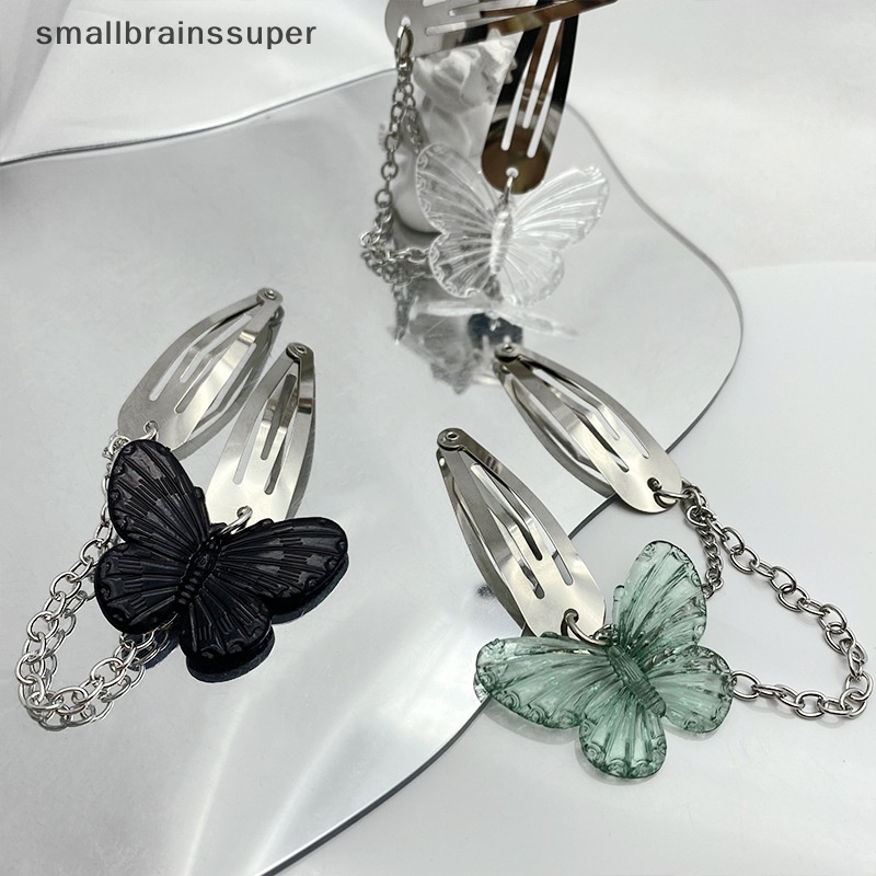 Kẹp Tóc Hình Bướm Trong Suốt Nhiều Màu Phong Cách Cổ Điển Cho Nữ SBS