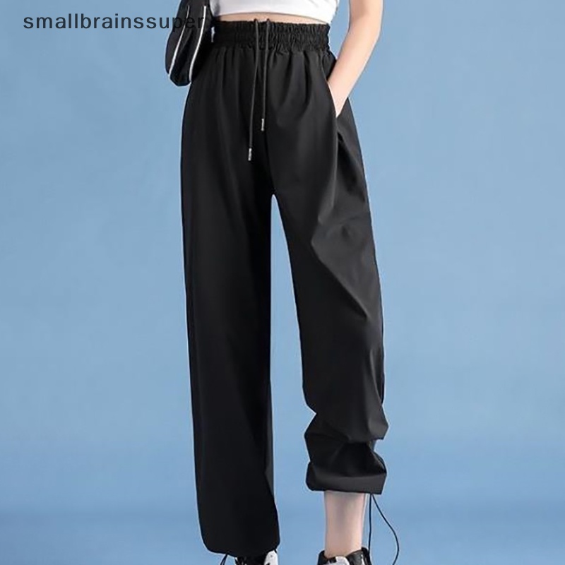 Quần Dài Dáng Rộng Bằng Lụa Lạnh Nhanh Khô Thời Trang Mùa Hè Giản Dị Dành Cho Nữ SBS