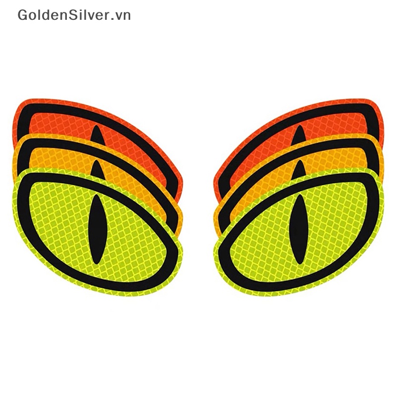 Cặp Băng Keo Phản Quang Màu Vàng Bạc Cảnh Báo An Toàn Vào Ban Đêm Cho Xe Hơi