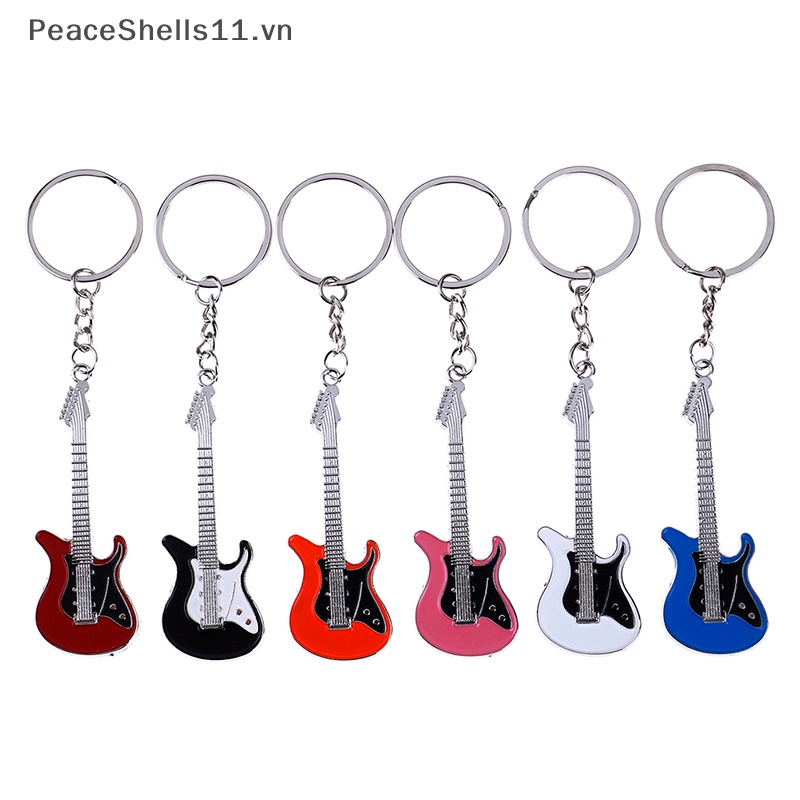 Móc Khóa Hình Cây Đàn guitar Điện mini Bằng Kim Loại