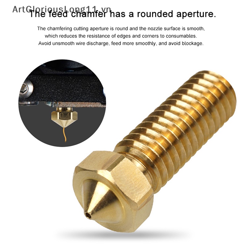 Đầu Phun Bằng Đồng Thau Kích Thước 0.4 / 0.6 / 0.8 / 1.0 / 1.2mm Chuyên Dụng Cho Máy In