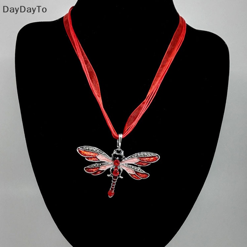 Vòng cổ Mặt Chuồn Chuồn Đính Đá Pha Lê Thời Trang Cho Nữ