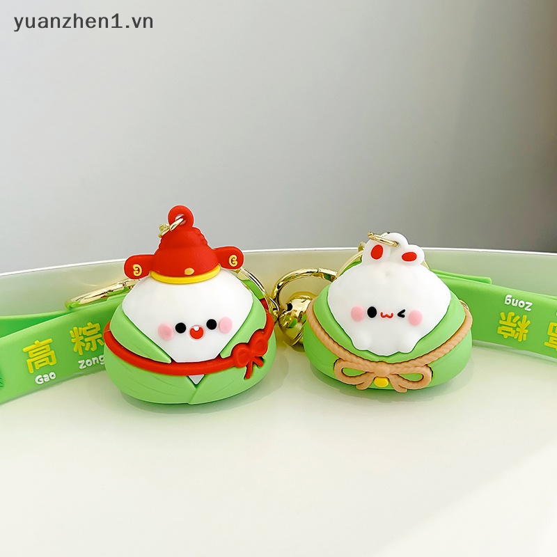 Móc Khóa Hình Rồng Và Thuyền Zongzi Dễ Thương