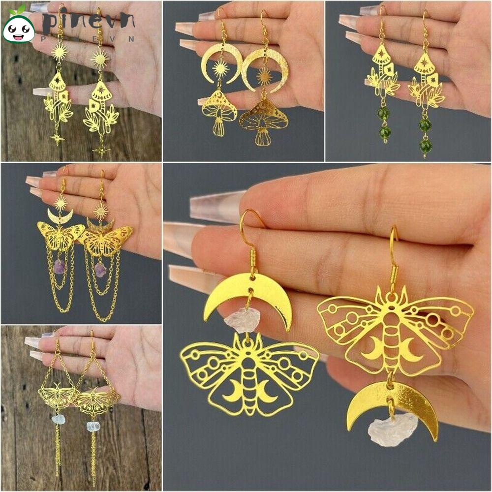 PINEVN 2 Đôi Bông Tai Hình Nấm Thời Trang Nữ Tính