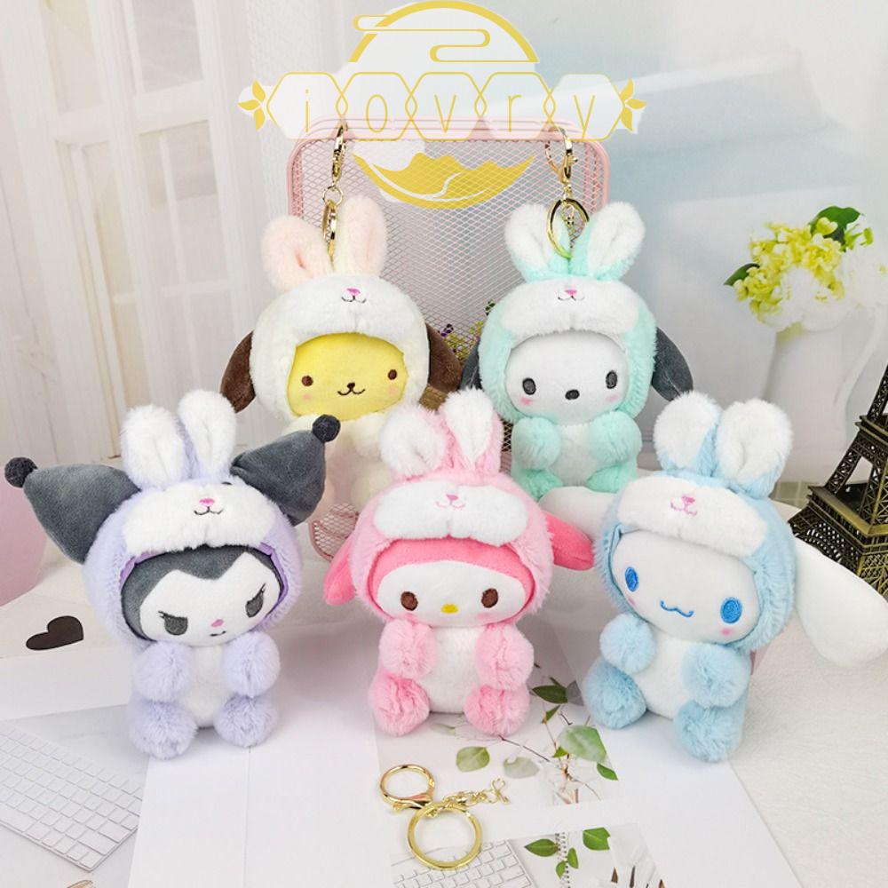 IVORY Móc Khóa Thỏ Nhồi Bông Nhiều Màu Dễ Thương