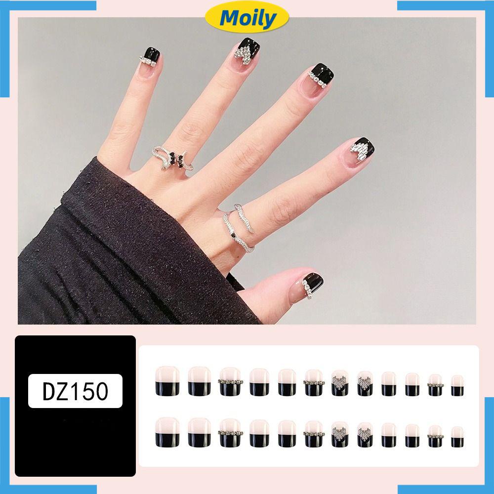 MOILYVN Set 24 Móng Tay Giả Dạng Nhấn Tiện Lợi