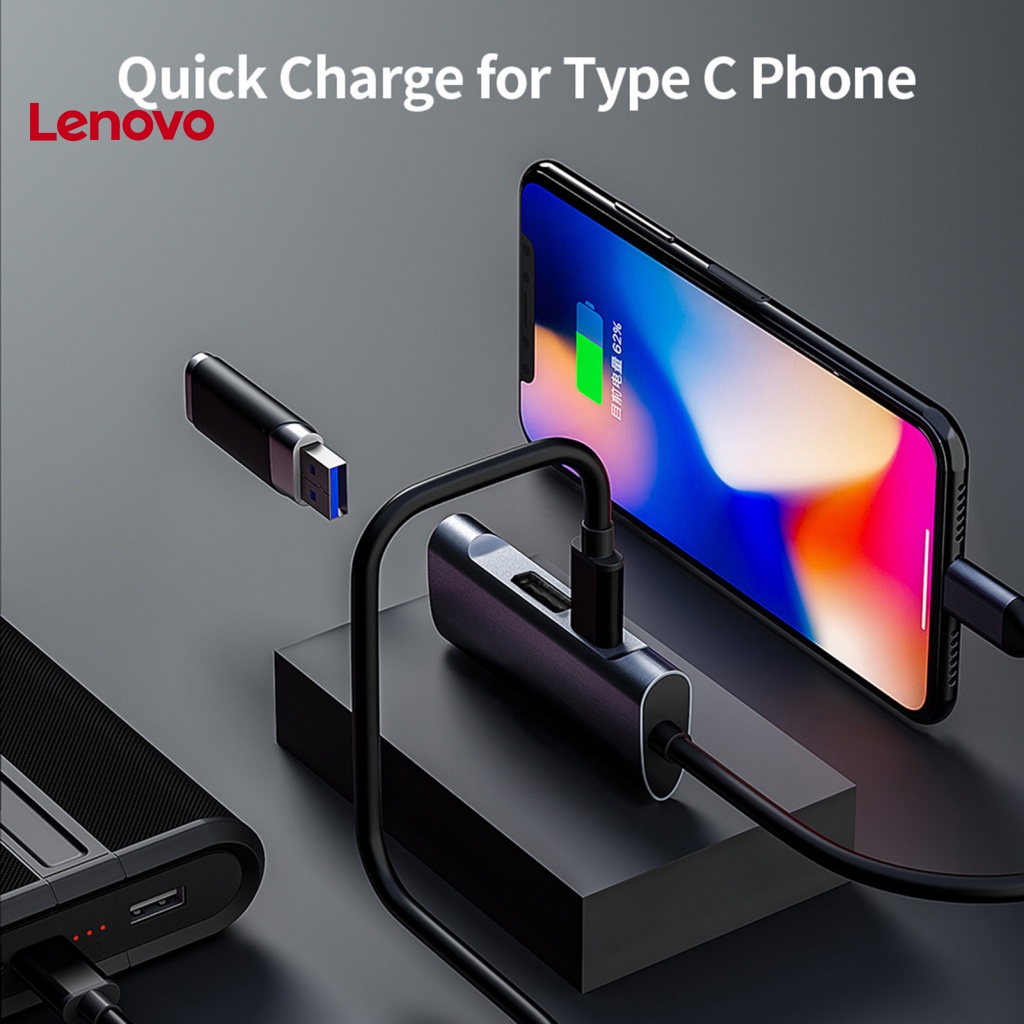 Bộ Chia Cổng PD 60W USB 2.0 USB C 3 Trong 1 Đa Năng Tiện Dụng