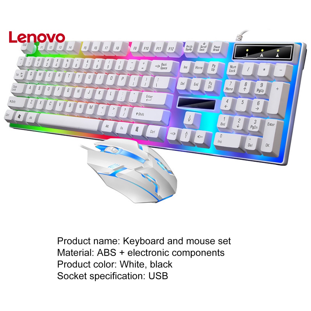 Bộ 2 Chuột Và Bàn Phím Cơ Chơi Game G21B Có Đèn Nền