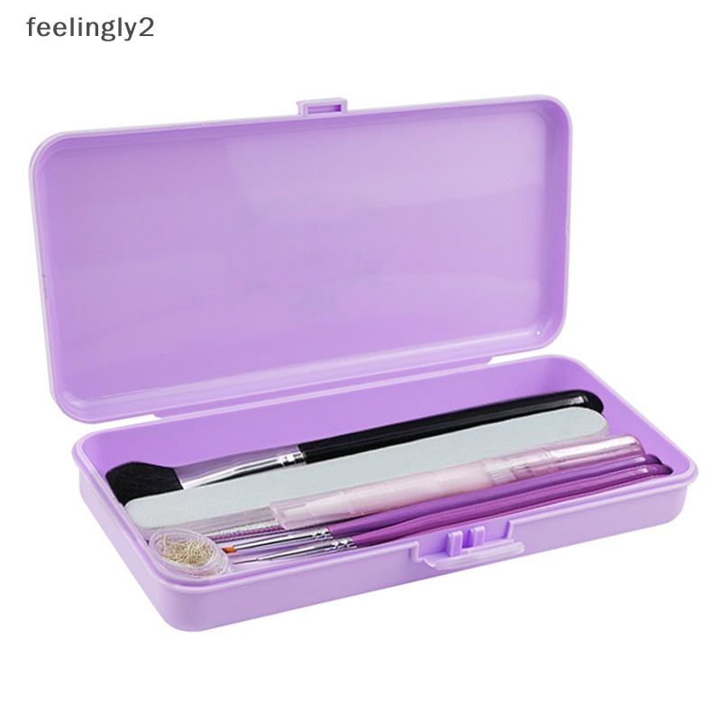1 Hộp Nhựa Đựng Cọ Vẽ Móng Tay Nghệ Thuật