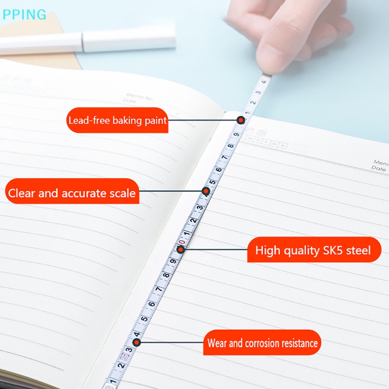 Thước Dây Mini Bằng Thép Tinh Tế Đa Năng Có Móc Khóa Dễ Thương Dài 2m