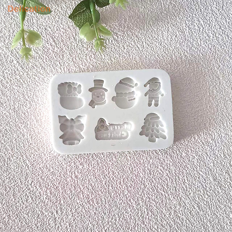Khuôn silicon ELEBUY hình người tuyết/phong cách Giáng sinh dùng làm bánh kẹo mềm/nướng/thạch cao/đồ thủ công mỹ nghệ