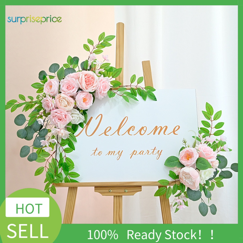 (Bất Ngờ) 2 Bó Hoa Nhân Tạo Chống Thời Tiết Không Cần Tưới Nước Chăm Sóc Dễ Dàng Chào Mừng Tiệc