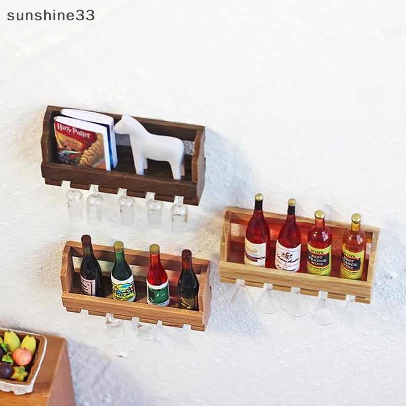 1 Giá Treo Ly Rượu Vang Trang Trí Nhà Búp Bê 1: 12