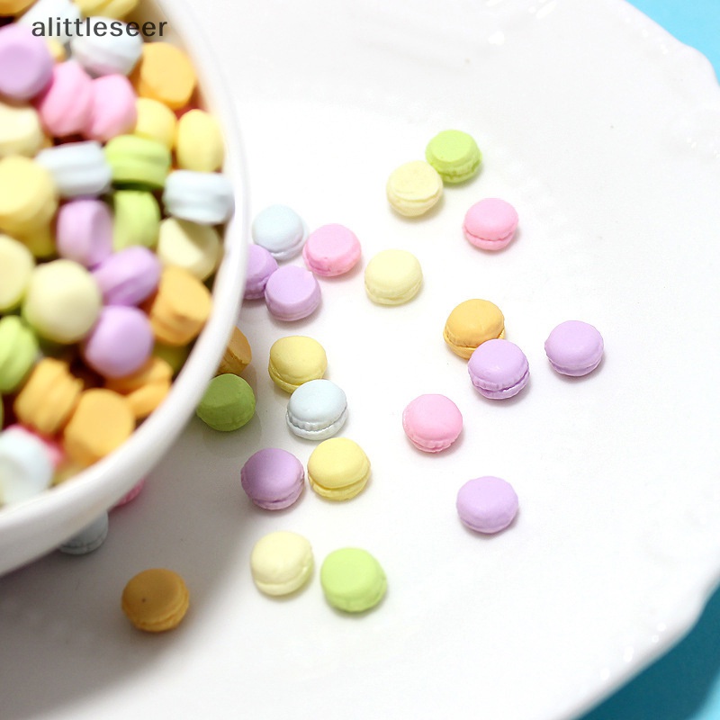Set 12 Bánh Macaron Mini Tỉ Lệ 1 / 12 Dùng Để Trang Trí Nhà Búp Bê