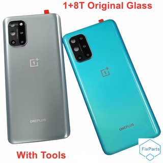 Nắp đậy pin cứng 100% chính hãng cho oneplus 8t + ống kính camera + keo dán
