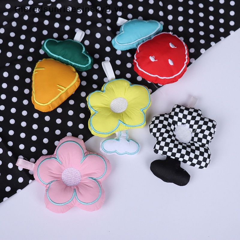 Móc Chìa Khóa / Túi Xách Hình Hoa Nhồi Bông Bằng Vải Dễ Thương DIY