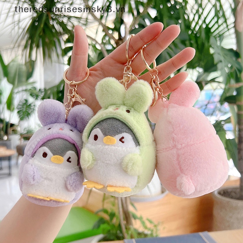 Móc Khóa Hình Chim Cánh Cụt Nhồi Bông Mềm Mại Dễ Thương