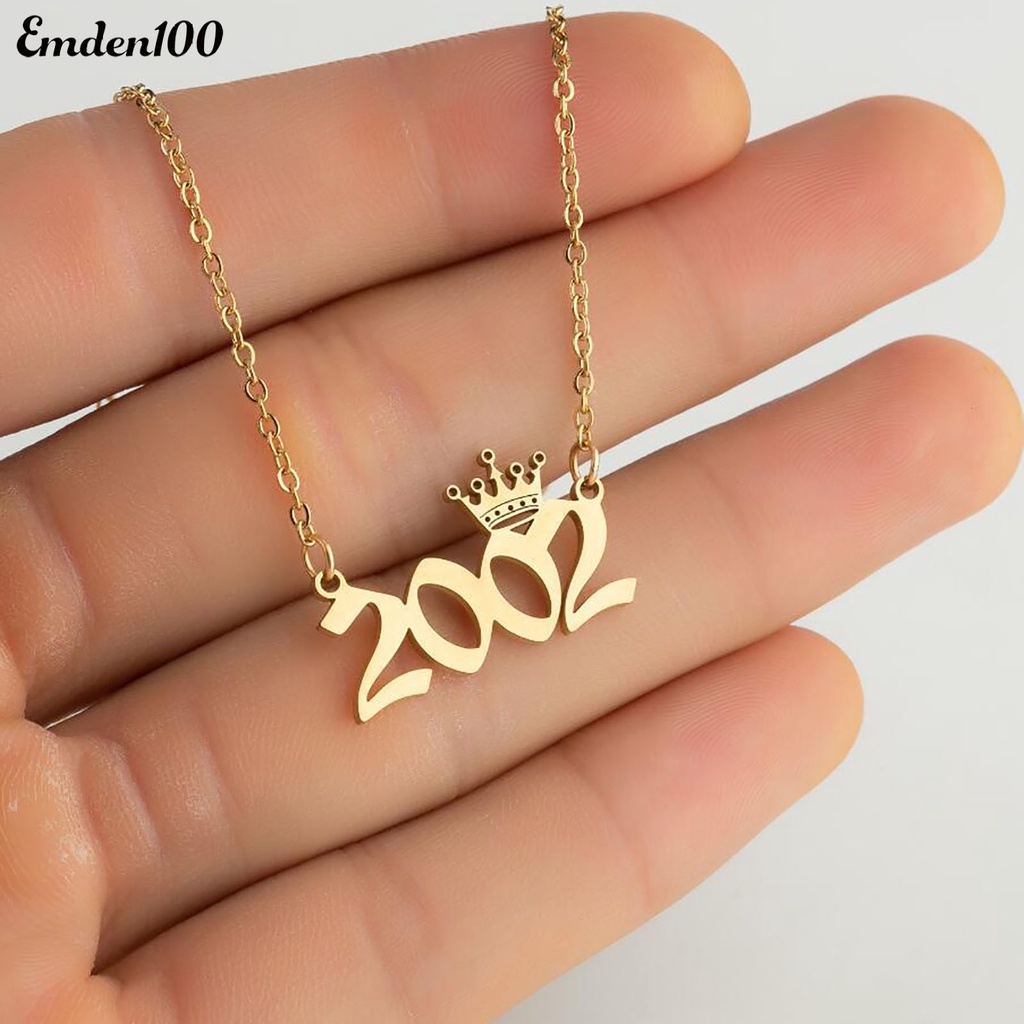 Vòng cổ Mặt Vương Miện Bằng Thép Không Gỉ Cho Nữ