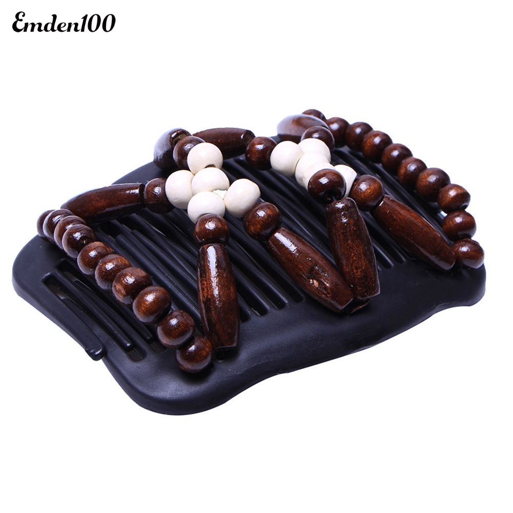 Kẹp Tóc Đính Hạt Gỗ Đôi Tạo Kiểu Tóc Thời Trang Cho Nữ