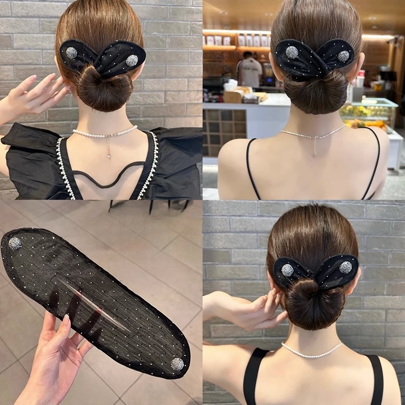 Kẹp Tóc Hình Bông Hoa Bằng Lụa Thiết Kế Mới Cao Cấp Thời Trang