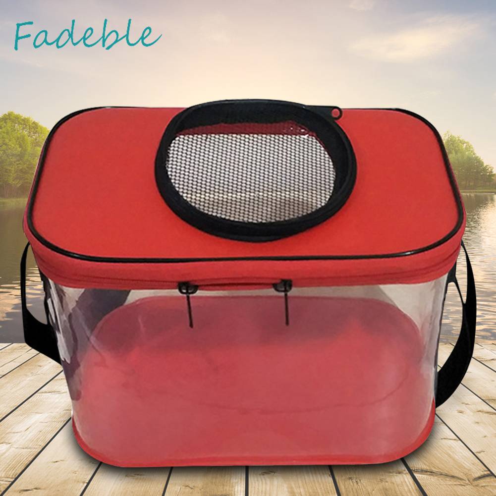 Xô Đựng Cá Bằng EVA Trong Suốt Thoáng Khí Có Thể Gấp Gọn Tiện Dụng