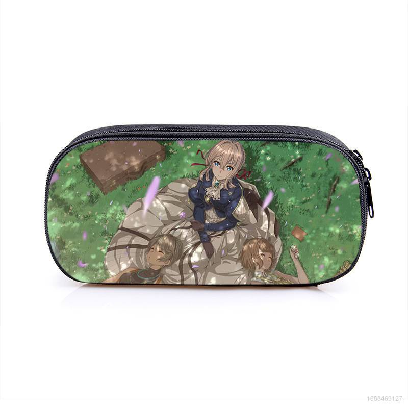 Sy2 Túi Đựng Bút Một Lớp Có Khóa Kéo Họa Tiết Anime Violet Evergarden Đáng Yêu Cho Học Sinh