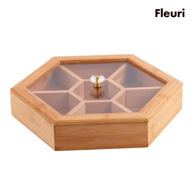 Khay Phục Vụ Trái Cây Khô 7 Ngăn Bằng Gỗ Tiện Dụng Cho Gia Đình / Tiệc Cướ