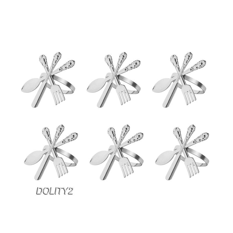 Set 6 Giá Đỡ Khăn Ăn Hình Muỗng Nĩa Độc Đáo Trang Trí Tiệc Sinh Nhật
