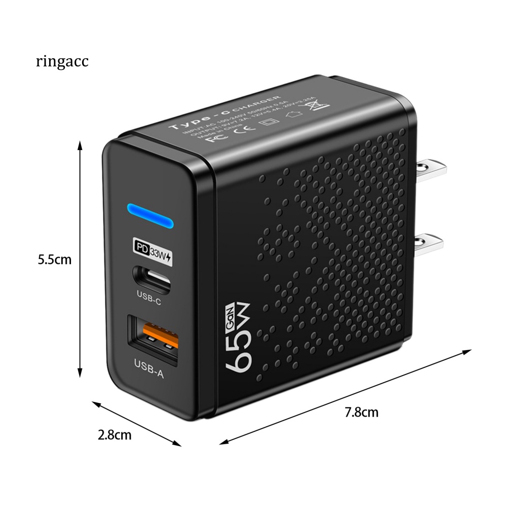 Bộ Sạc Điện Thoại Di Động RGA Trọng Lượng Nhẹ USB PD Type-C Chất Lượng Cao