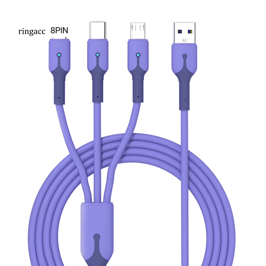 Cáp Sạc / Truyền Dữ Liệu Đầu USB / Micro USB / 8Pin Có Đèn Báo Hiệu Cho Văn Phòng 5A Type-C