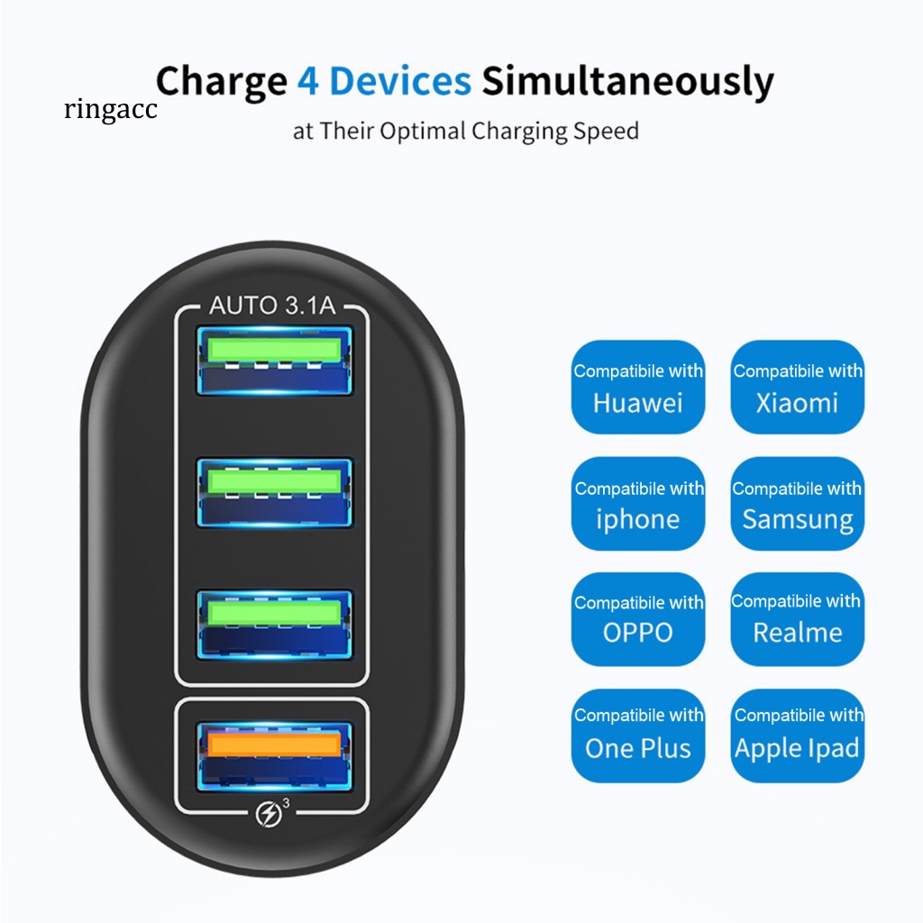 Bộ SạC Nhanh 4 CổNg USB TiệN DụNg Cho Văn PhòNg