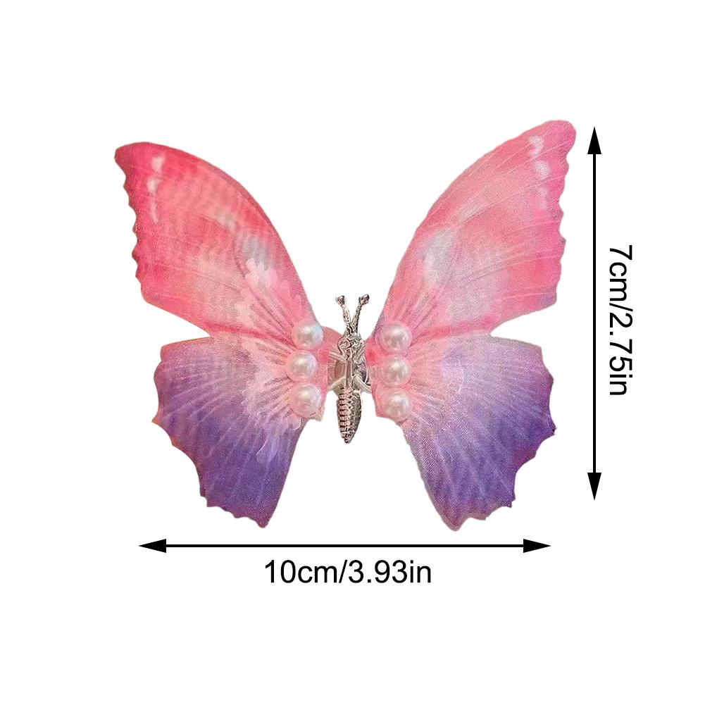 Kẹp Tóc Hình Bướm Màu Gradient Thời Trang Cho Bé S8F7