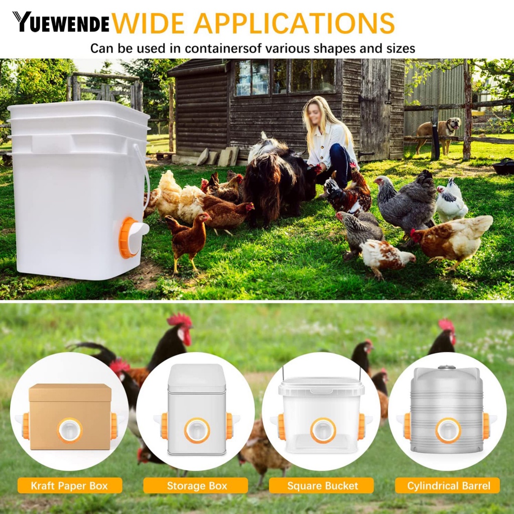 Bộ 4 Dụng Cụ Cho Gà Ăn Tự Động Không Chất Thải