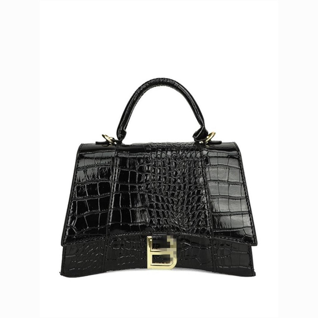 Balenciaga hourglass bag women's 2023 classic crocodile pattern portable small square bag crossbody bag DTTP